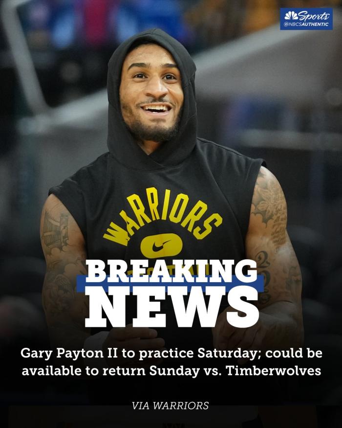 勇士官宣利好：小佩顿预计下周一复出战森林狼