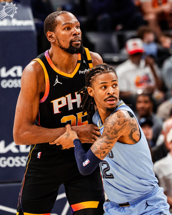 太阳噩梦！灰熊强势四杀，杜兰特错失绝杀，冲突吃 T 难掩失落