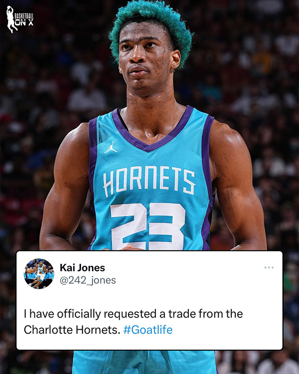 黄蜂22岁小将正式申请离队 曾狂言打爆巅峰乔詹恐毁掉NBA生涯