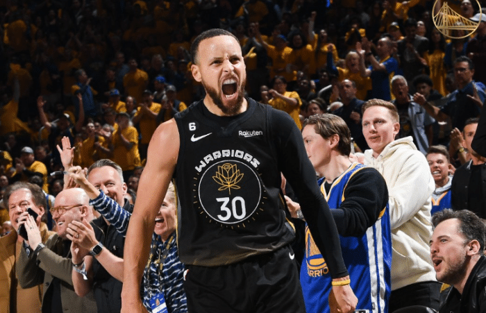 库里36+6三分连创纪录：比肩大梦超越皮蓬 拒绝0-3怒吼庆祝