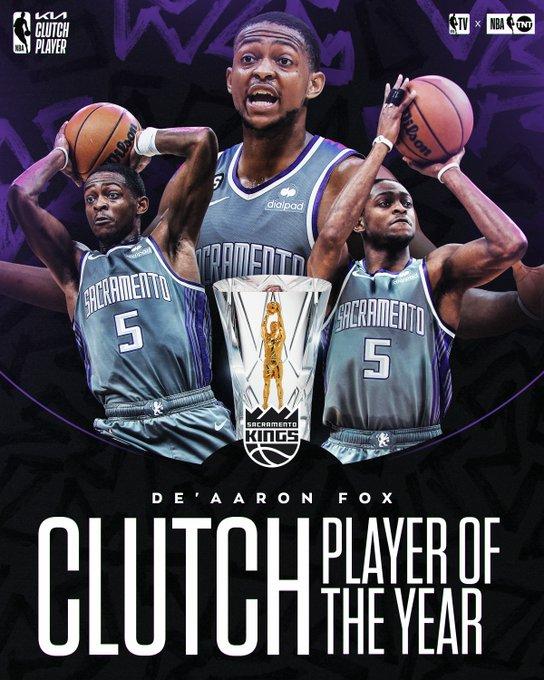 NBA官宣:福克斯夺得首个最佳关键球员 力压两大球星获首个韦斯特奖