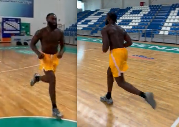 布朗赤膊苦练曝光：连跑17趟折返跑 3亿大合同到手继续带队冲冠