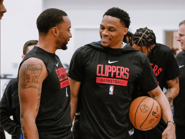 曝威少快船首秀预计首发！签约快船内幕：乔治力排众议并获小卡支持