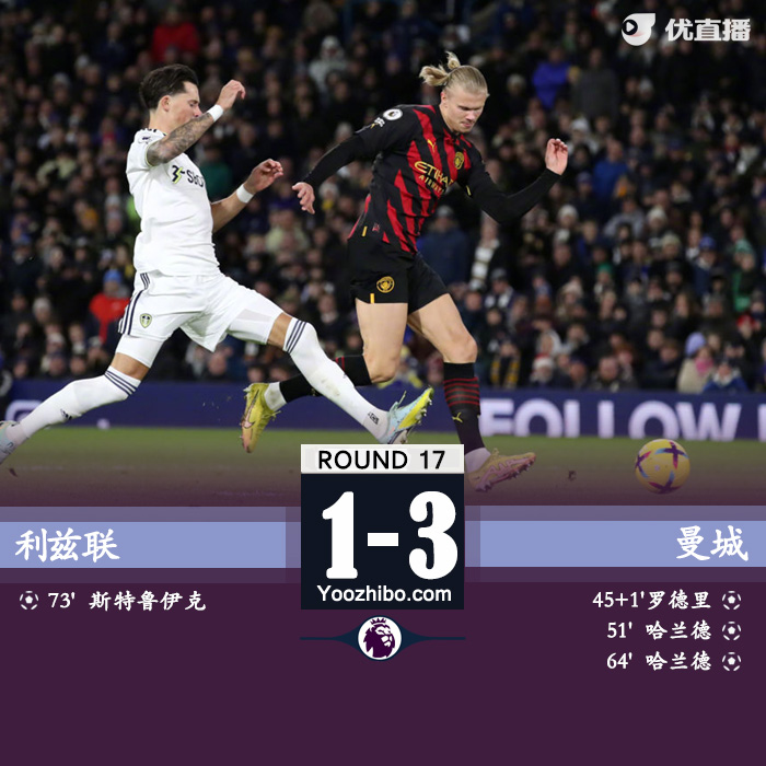 最终曼城3-1利兹联